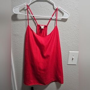 J. Crew Red Silk Spaghetti Strap Camisole